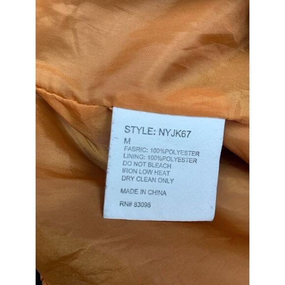 Ci Sono Womens Originals Black Rain Jacket Size S Gold zipper Spring Summer - Picture 3 of 7